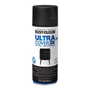 Spray Aerosol Ultra Cover 2x Negro Ultra Mate Rust Oleum
